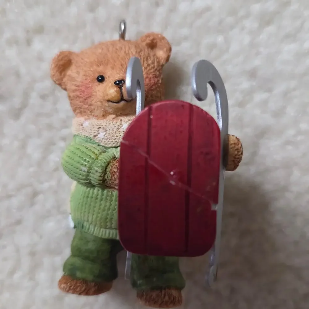Hallmark Snow Cub Club Gracie Dexter Calvin Wendy Bears Ornaments 2002